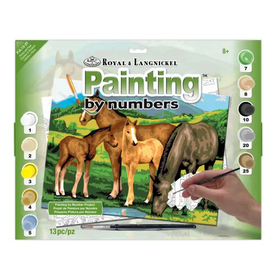 PJL13 | Painting by numbers™ 13pc 11.25" x 15.375" Horses & Foals Painting Project {1}