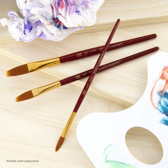 RSET-9140 | 3pc Golden Taklon Filbert Comb&trade; Brush Set {5}