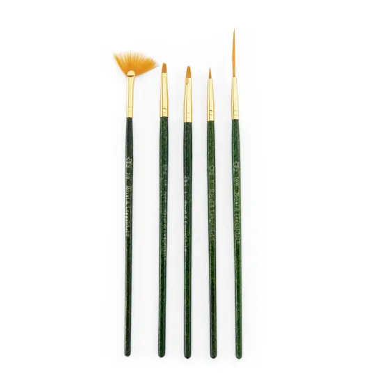 RSET-9146 | 5pc Golden Taklon Variety Brush Set {2}