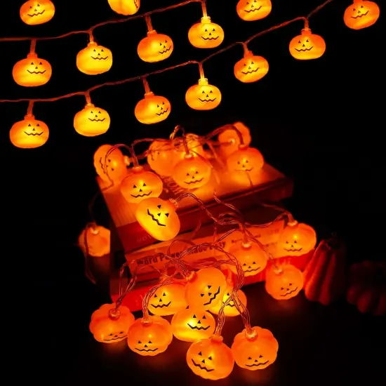 20 LED Halloween String Lights Battery Operated - 9.8 FT (Mini Pumpkin) {1}