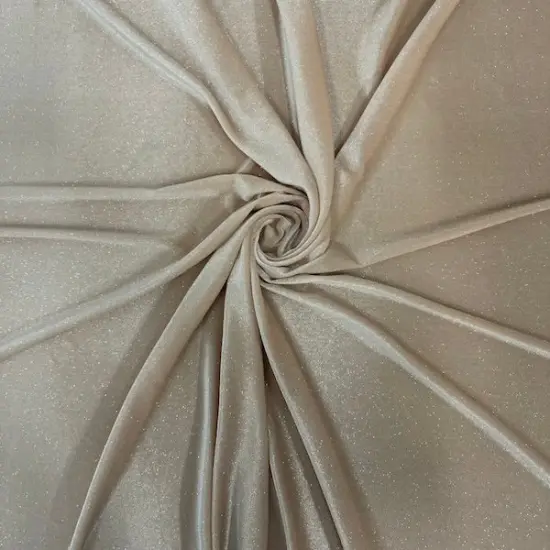 1 Yard Misty Glitter Velvet Fabric for Costumes Apparel Cosplay Dresses Crafts 60 Inches Width Champagne Beige {1}