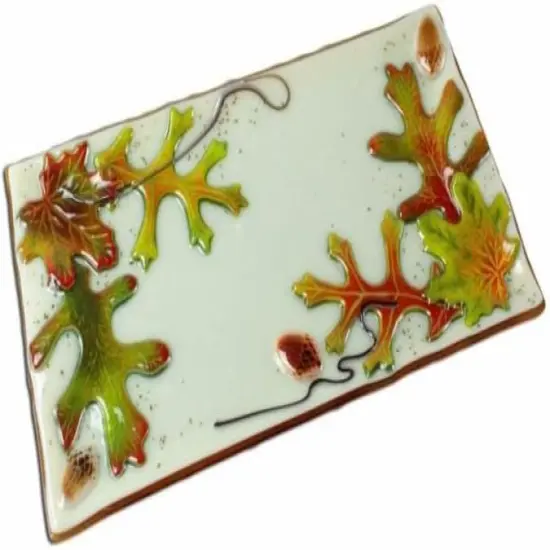 10&rdquo; x 8" x 1.5" Leaves & Acorn Frit Casting Glass Fusing Kiln Mold {3}
