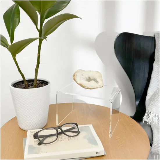 Plymor Clear Acrylic Small Rectangular Display Riser, 5" H x 7.5" W x 5" D (3/16" thick) {3}