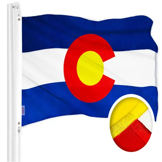Colorado State Flag 300D Embroidered Polyester 3x5 Ft {2}