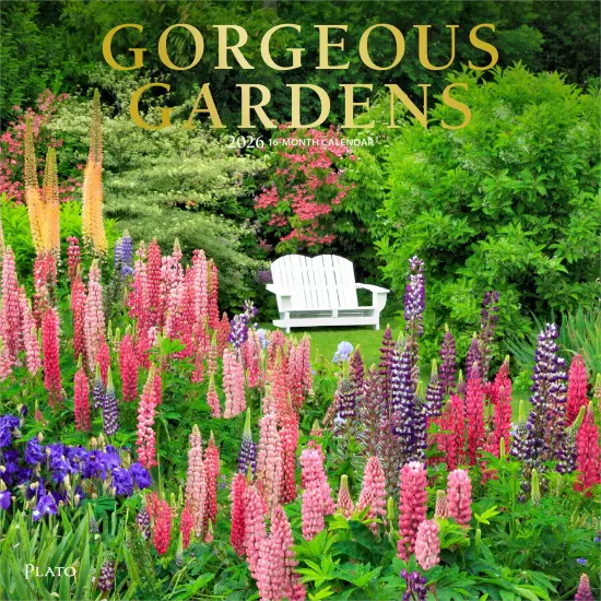 Gorgeous Gardens | 2026 12 x 24 Inch (Hanging) Monthly Square Wall Calendar | Foil Stamped Cover {1}