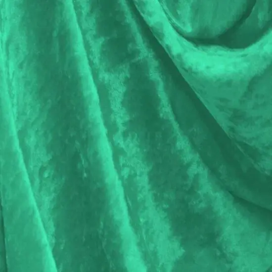 1 Yard Elegant Mermaid Green Crushed Velour 58/60" Wide 160 GSM 100% Polyester Fabric {1}