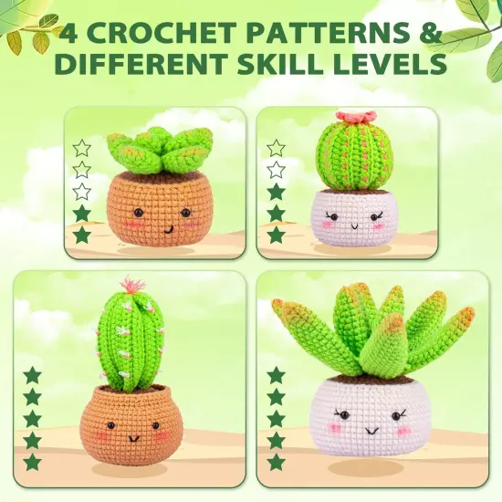 4 Pack Plants - Crochet Kit {4}