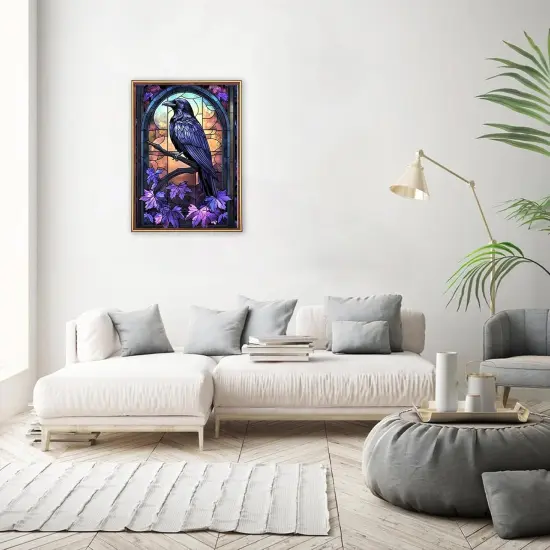 5D Crow Stained Glass Diamond Painting Kits {2}