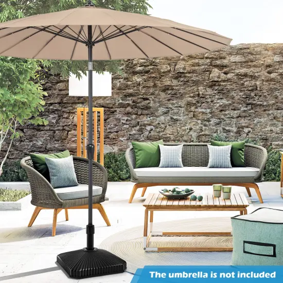 Black Fillable Umbrella Base with Adjustable Pole Holder for 6&ndash;10 ft Umbrellas {6}
