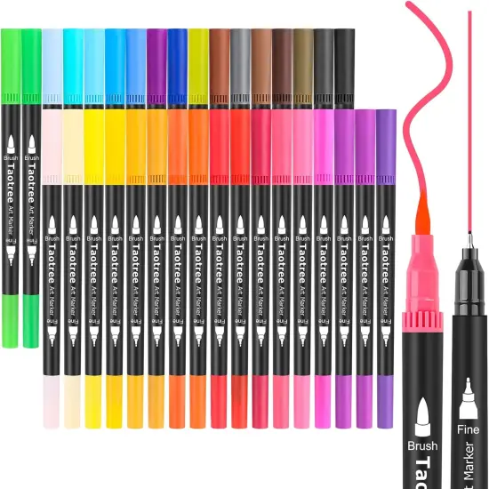 36 Colors Dual Tip Art Markers Pens {5}