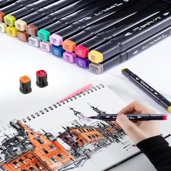 Pack of 60 Colors Alcohol Based Markers {3}