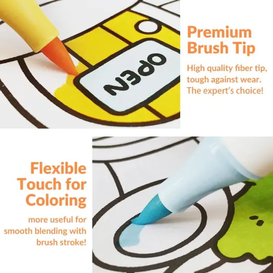 Alcohol Markers Brush Tip 60 Colors {2}