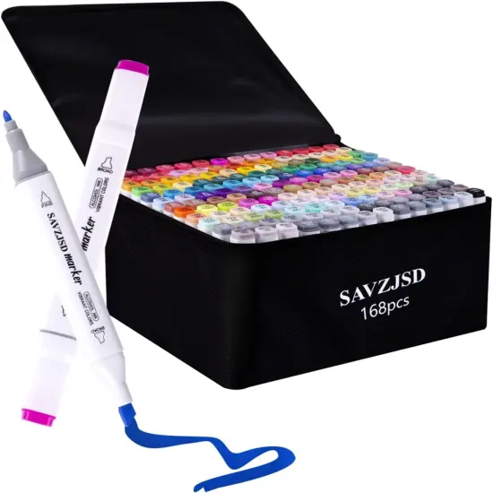 168 Colors Alcohol Markers - (Fine & Broad) {1}