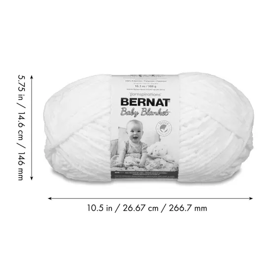Bernat Baby Blanket Big Ball Yarn 24 Pack-Lemon Lime {3}