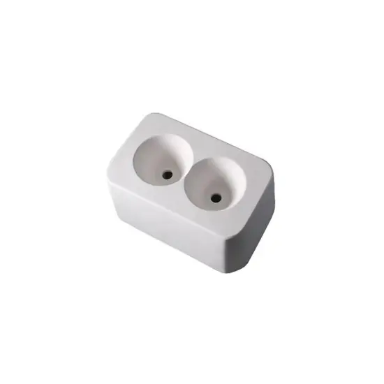 7" x 4.5" x 3.5" Two Cast-a-Cab Melt Pot Glass Fusing Kiln Mold {3}