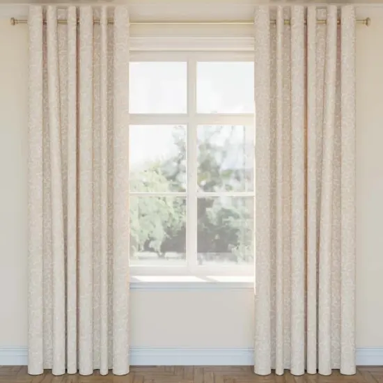 Neutral - Beige & Taupe Floral Upholstery Fabric 54 Inches" {2}