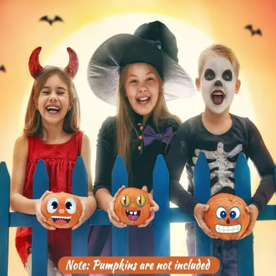 48 Pack Halloween Pumpkin Stickers Decorating Craft {3}