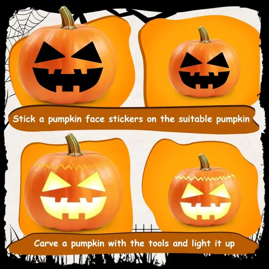 40 PCS Pumpkin Decorating Stickers {4}
