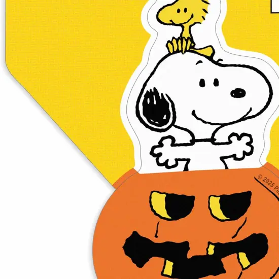 Peanuts Snoopy in Pumpkin Adhesive Vinyl Decal {4}