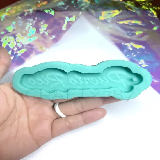 Puerto Rico Word Keychain/Llavero Silicone Mold (D10) {1}