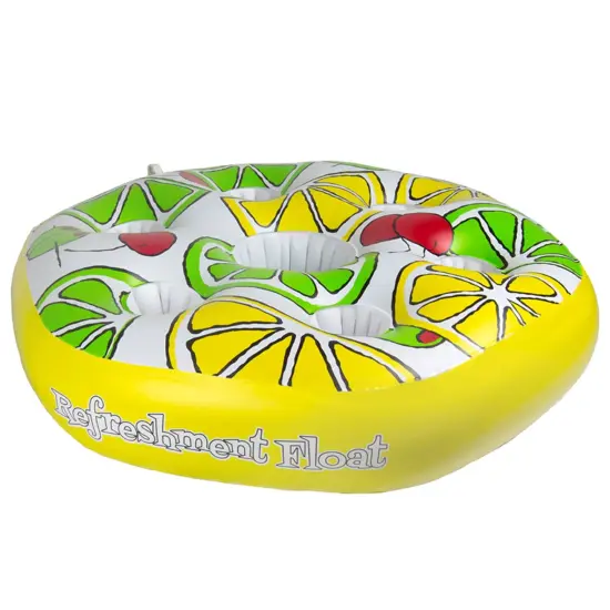 Pool Central Inflatable Lemon and Lime Swimming Pool Refreshment Float - 29&rdquo; Green {6}