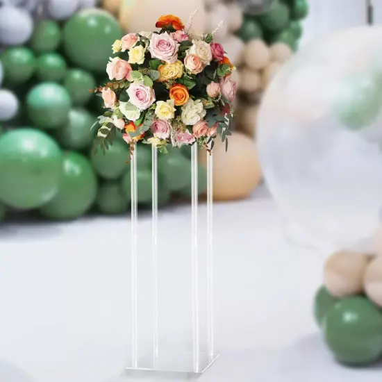 Acrylic Flower Stand Vase Column Stand Wedding Flower Stand Wedding Centerpieces {2}