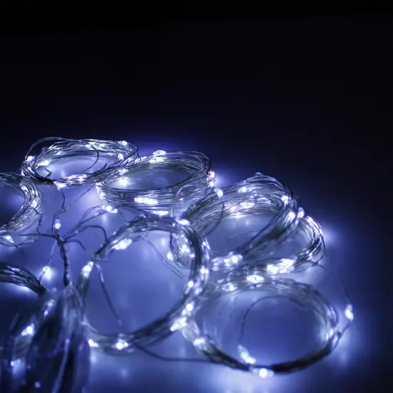 300 LED Curtain Lights copper wire White {1}