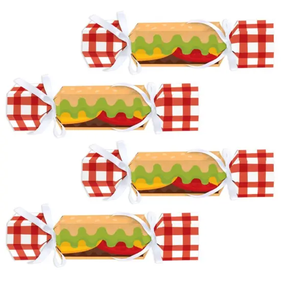 Big Dot of Happiness Fire Up the Grill - No Snap Summer BBQ Picnic Party Table Favors - DIY Cracker Boxes - Set of 12 {1}