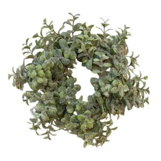 Icy Pebble Eucalyptus Candle Ring 3" {1}