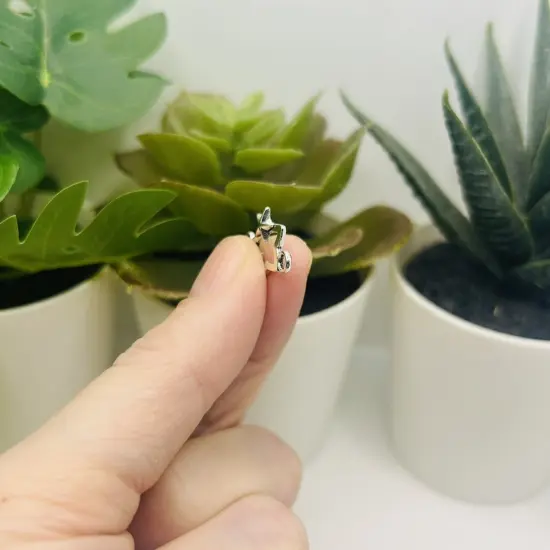 1, 4, 20 or 50 Pieces: Celestial Silver Star Connector Charm {4}