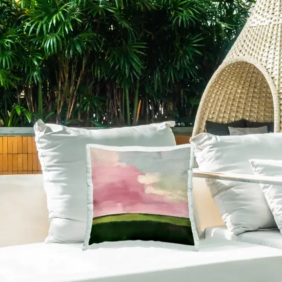 Pink Clouds Sunrise Outdoor Printed Pillow Design by Svetlana Aleynikova, 18 x 7 x 18 {2}