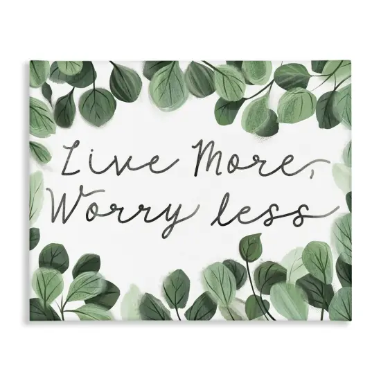 Stupell Industries Love More Worry Less Canvas Wall Art Design by Arrolynn Weiderhold {1}