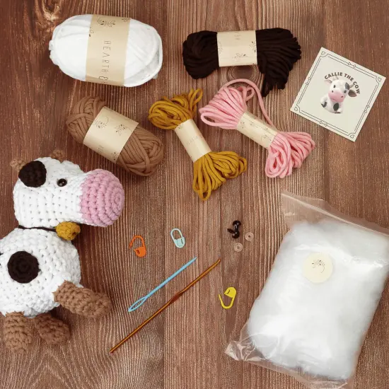Hearth & Harbor Amigurumi Crochet Kit for Beginners Callie the Cow {2}