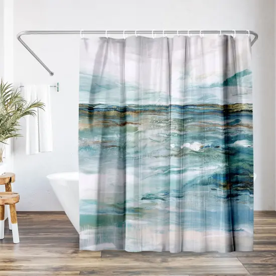 Americanflat 71" x 74" Shower Curtain, Midnight Clear II by PI Creative Art {1}