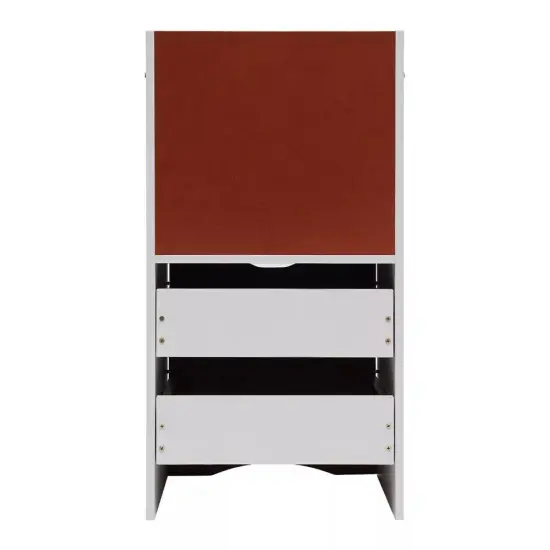 Modern Nightstand Bedside Table W/2 Drawers White Bed Side End Table Bedroom {1}