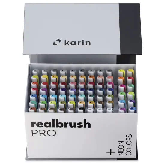 Karin Realbrush Pro Markers - Mega Plus Box, Set of 75 {1}