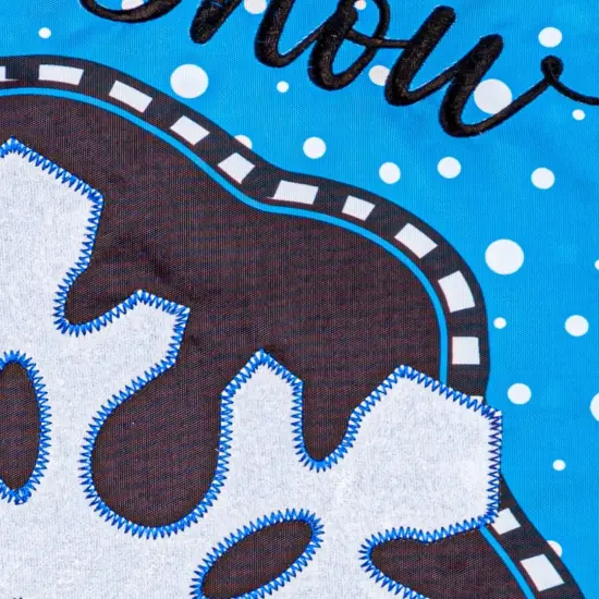 Patterned Snowflake Garden Flag 2 Sided Let It Snow {3}