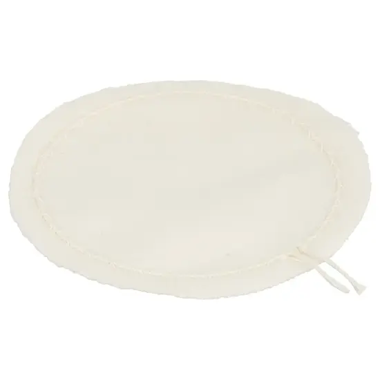 Ivory Organza Circles with Satin Edges 10" {5}