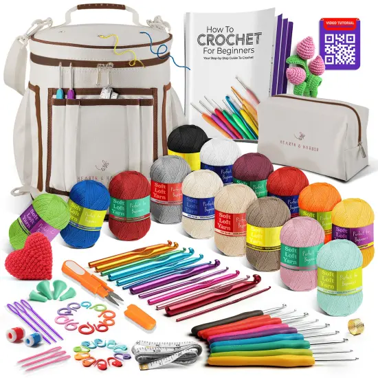 Hearth & Harbor Crochet Bag Organizer Kit Warm grey {1}