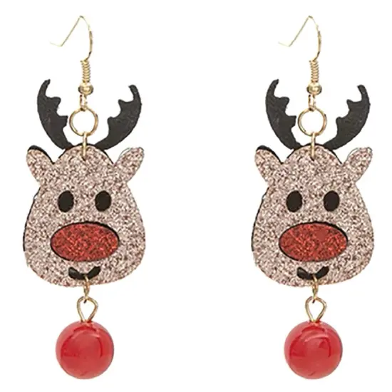2 Sets Reindeer Christmas Earrings {1}