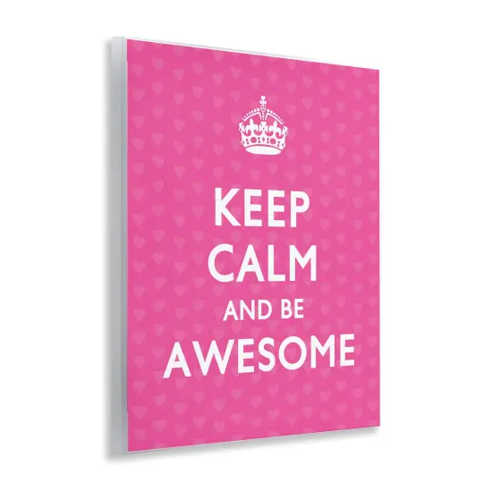 Stupell Industries Keep Calm Be Awesome Wall Plaque Art Design by Nataly White {3}