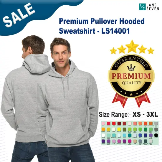 Lane Seven&reg; Premium Long Sleeve Pullover Hooded Sweatshirt {2}
