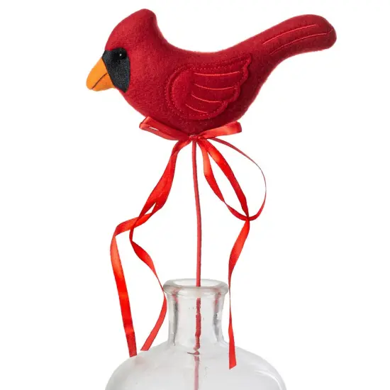15" Cardinal Pick -Festive Christmas Floral Accent | Holiday Decor {3}