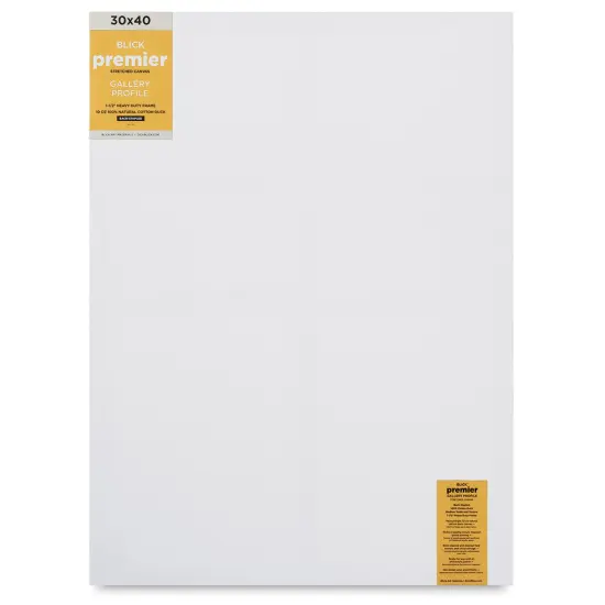 Blick Premier Stretched Cotton Canvas - Gallery Profile, Back-Stapled, 30" x 40" {1}