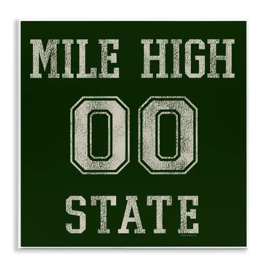 Stupell Industries Vintage Mile High State Wall Plaque Art Design by Higher Learning/Life Is High {1}