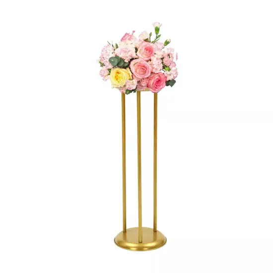 6 Pcs Columnar Gold Decorative Flower Stands Display Stand For Weddings 20*60cm {1}