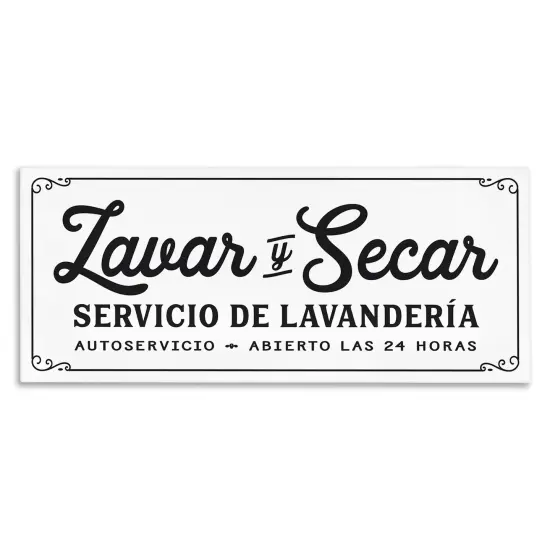 Stupell Industries Lavar y Secar Lavander&iacute;a Abierto Canvas Wall Art {1}