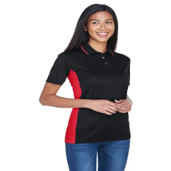 UltraClub&reg; Ladie's Cool & Dry Sport Two-Tone Polo ROYAL/ WHITE {5}