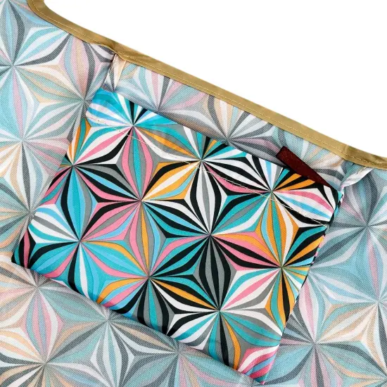 Wrapables Large Foldable Tote Nylon Reusable Grocery Bags, Star Pattern {6}