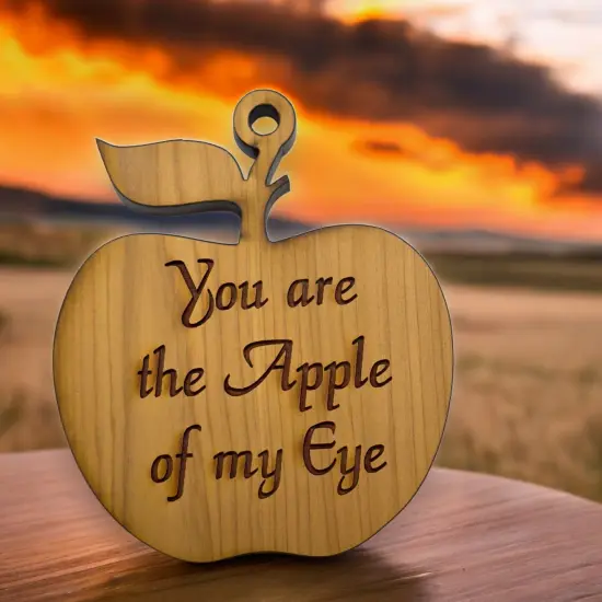 You are the Apple of my Eye CEDAR Ornament {6}